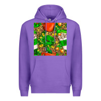 Purple coffee cups st. patrick's day with leopard seamless pattern bbs Premium Hoodie - BundleAndBundleShop