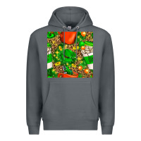 Rock coffee cups st. patrick's day with leopard seamless pattern bbs Premium Hoodie - BundleAndBundleShop