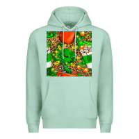 Seafoam coffee cups st. patrick's day with leopard seamless pattern bbs Premium Hoodie - BundleAndBundleShop