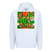 White coffee cups st. patrick's day with leopard seamless pattern bbs Premium Hoodie - BundleAndBundleShop