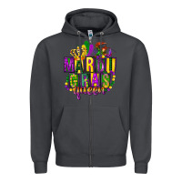 Smoke mardi gras queen Zipper Hoodie - FaDigitalArtStudio