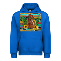 Cobalt western horse cowboy hat cactus sunflowers glitter cowhide serape turq Urban Hoodie - Artiststas