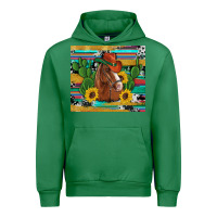 Emerald western horse cowboy hat cactus sunflowers glitter cowhide serape turq Urban Hoodie - Artiststas