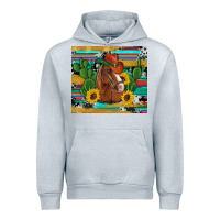 Heather Grey western horse cowboy hat cactus sunflowers glitter cowhide serape turq Urban Hoodie - Artiststas