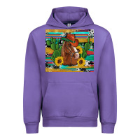 Tulip western horse cowboy hat cactus sunflowers glitter cowhide serape turq Urban Hoodie - Artiststas