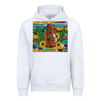White western horse cowboy hat cactus sunflowers glitter cowhide serape turq Urban Hoodie - Artiststas