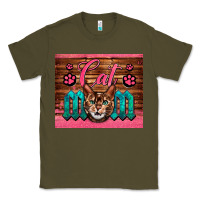 Army Green Western Cat Mom Classic Tee - LillyAllenDesigns