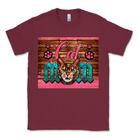 Burgundy Western Cat Mom Classic Tee - LillyAllenDesigns