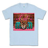 Dusty Blue Western Cat Mom Classic Tee - LillyAllenDesigns