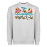 Heather Grey gastroenterologist olivia Heavyweight Sweatshirt - OliviaCreatesArt