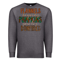 Charcoal Heather flannels hayrides pumpkins bonfires Premium Sweatshirt - CowhideDigitalArt