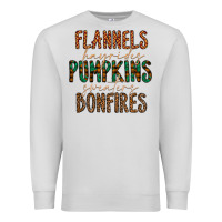 Dove Grey flannels hayrides pumpkins bonfires Premium Sweatshirt - CowhideDigitalArt