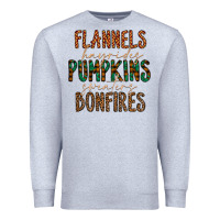 Heather Grey flannels hayrides pumpkins bonfires Premium Sweatshirt - CowhideDigitalArt