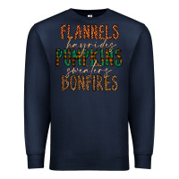Navy flannels hayrides pumpkins bonfires Premium Sweatshirt - CowhideDigitalArt