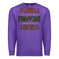 Purple flannels hayrides pumpkins bonfires Premium Sweatshirt - CowhideDigitalArt