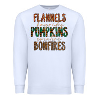 White flannels hayrides pumpkins bonfires Premium Sweatshirt - CowhideDigitalArt
