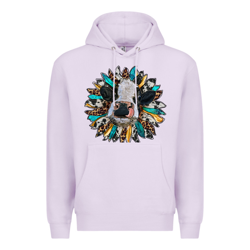Baby Cow With Sunflower Premium Hoodie by RanaPortraitStore | Teevron