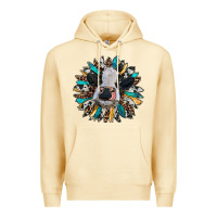 Pina Colada baby cow with sunflower Premium Hoodie - RanaPortraitStore