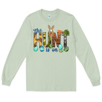 Matcha The hunt is on with eggs Easter Day Long Sleeve Tee - HowdyJamesFarm