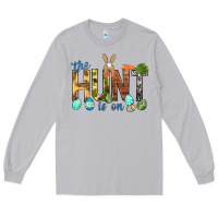 Moon Dust The hunt is on with eggs Easter Day Long Sleeve Tee - HowdyJamesFarm