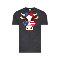 Vintage Black Cow 4Th Of July Independence Day Vintage Tee - Bettercallsaul