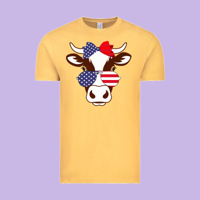 Cow 4th Of July Independence Day Vintage Tee Designed By Bettercallsaul