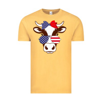 Vintage Mustard Cow 4Th Of July Independence Day Vintage Tee - Bettercallsaul