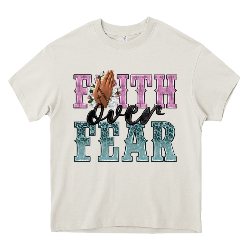 Faith Over Fear Heavy Core Tee by NancyCooperArtShop | Teevron