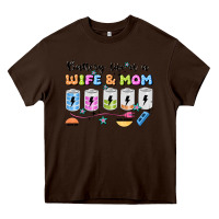 Chocolate Brown battery life of a wife & mom Heavy Core Tee - JahusDesignShop