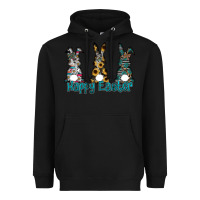 Black Happy Easter Heavyweight Hoodie - CowhideDigitalArt