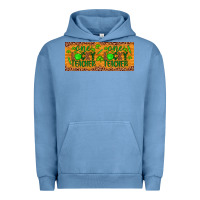 Pigment Pebble Blue Western St. Patrick's Day One Lucky Teacher Urban Hoodie - Artiststas