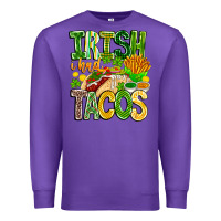 Purple Irish i Had Tacos Premium Sweatshirt - CowhideDigitalArt