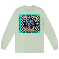 Matcha fueled by ıced coffee and anxiety Long Sleeve Tee - TumblerDesignByShophia