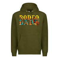 Army Green Western Rodeo Dad Premium Hoodie - BundleAndBundleShop