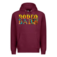 Burgundy Western Rodeo Dad Premium Hoodie - BundleAndBundleShop