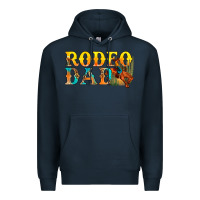 Navy Western Rodeo Dad Premium Hoodie - BundleAndBundleShop