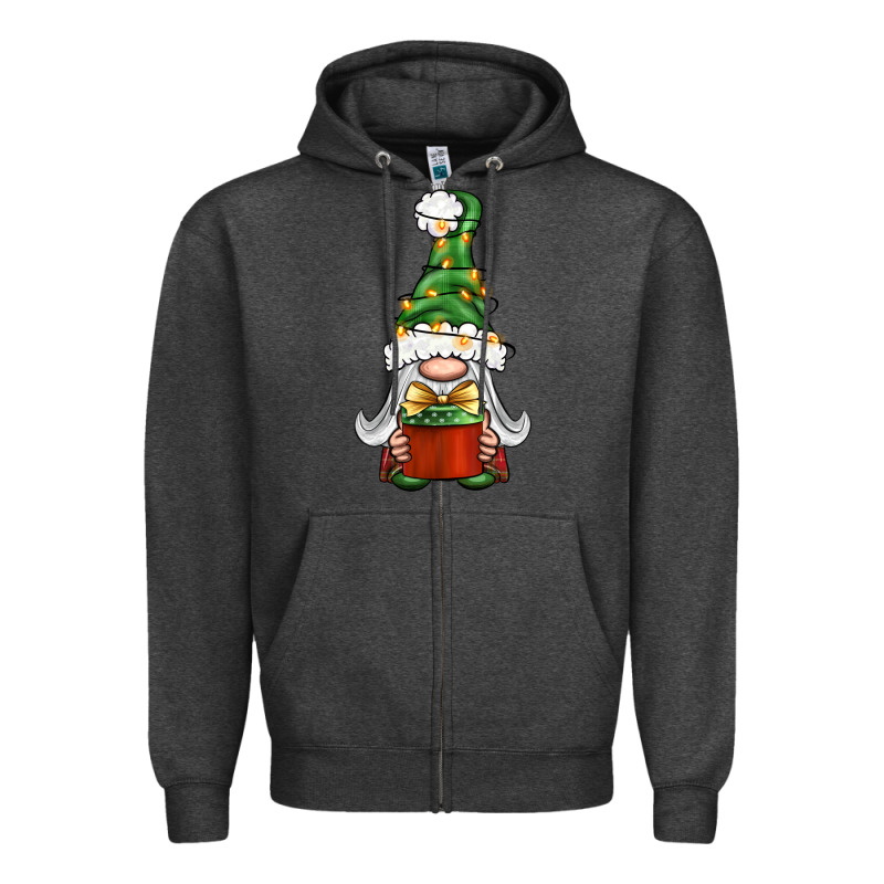 Christmas Gnome With Gift Zipper Hoodie by BundleAndBundleShop | Teevron