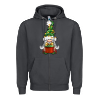 Smoke Christmas Gnome With Gift Zipper Hoodie - BundleAndBundleShop