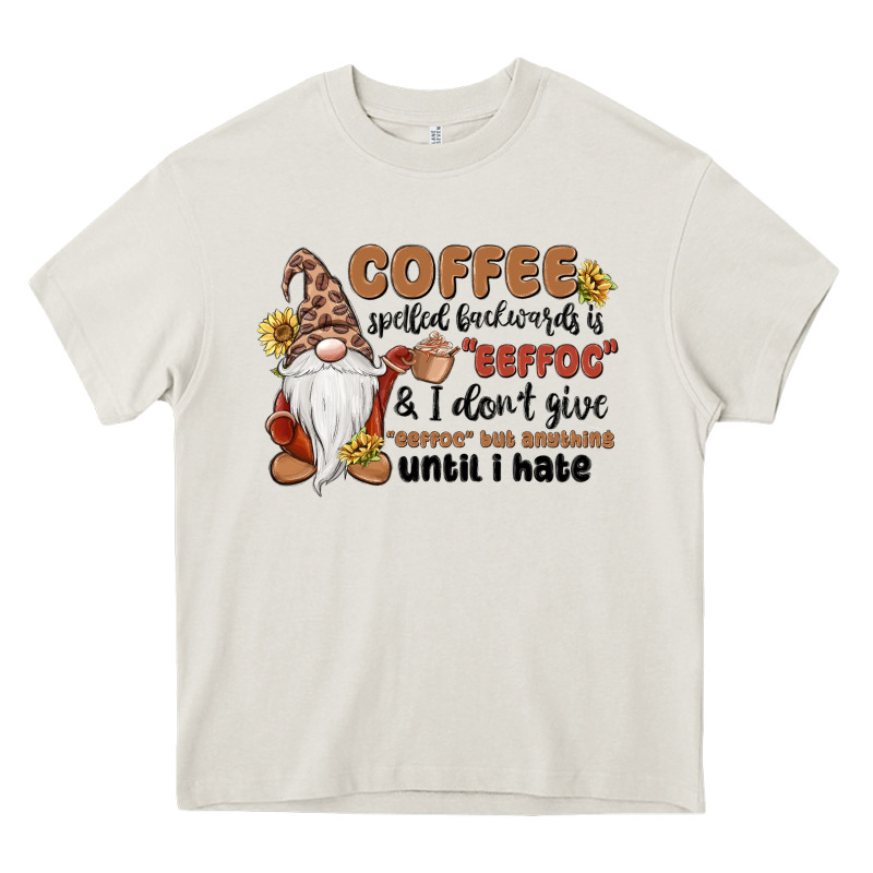 Coffee Spelled Backwards Is Eeffoc & I Don't Give Heavy Core Tee by MaliasSmallBusiness | Teevron