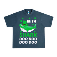 Midnight Navy Irish Shark Doo Doo Doo Saint Patricks Day Urban Heavy Tee - Bettercallsaul