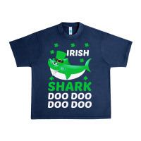 Navy Irish Shark Doo Doo Doo Saint Patricks Day Urban Heavy Tee - Bettercallsaul
