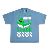 Pebble Blue Irish Shark Doo Doo Doo Saint Patricks Day Urban Heavy Tee - Bettercallsaul