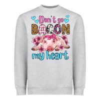 Heather Grey don't go bacon my heart olivia Heavyweight Sweatshirt - OliviaCreatesArt