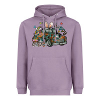 Lavender Happy Easter Heavyweight Hoodie - CowhideDigitalArt