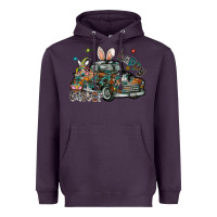 Plum Happy Easter Heavyweight Hoodie - CowhideDigitalArt