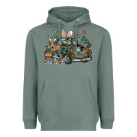 Sage Happy Easter Heavyweight Hoodie - CowhideDigitalArt