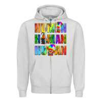 Dove Grey Human Pride Lgbt Zipper Hoodie - BundleAndBundleShop