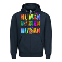 Navy Human Pride Lgbt Zipper Hoodie - BundleAndBundleShop