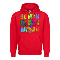 Red Human Pride Lgbt Zipper Hoodie - BundleAndBundleShop