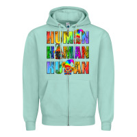 Seafoam Human Pride Lgbt Zipper Hoodie - BundleAndBundleShop